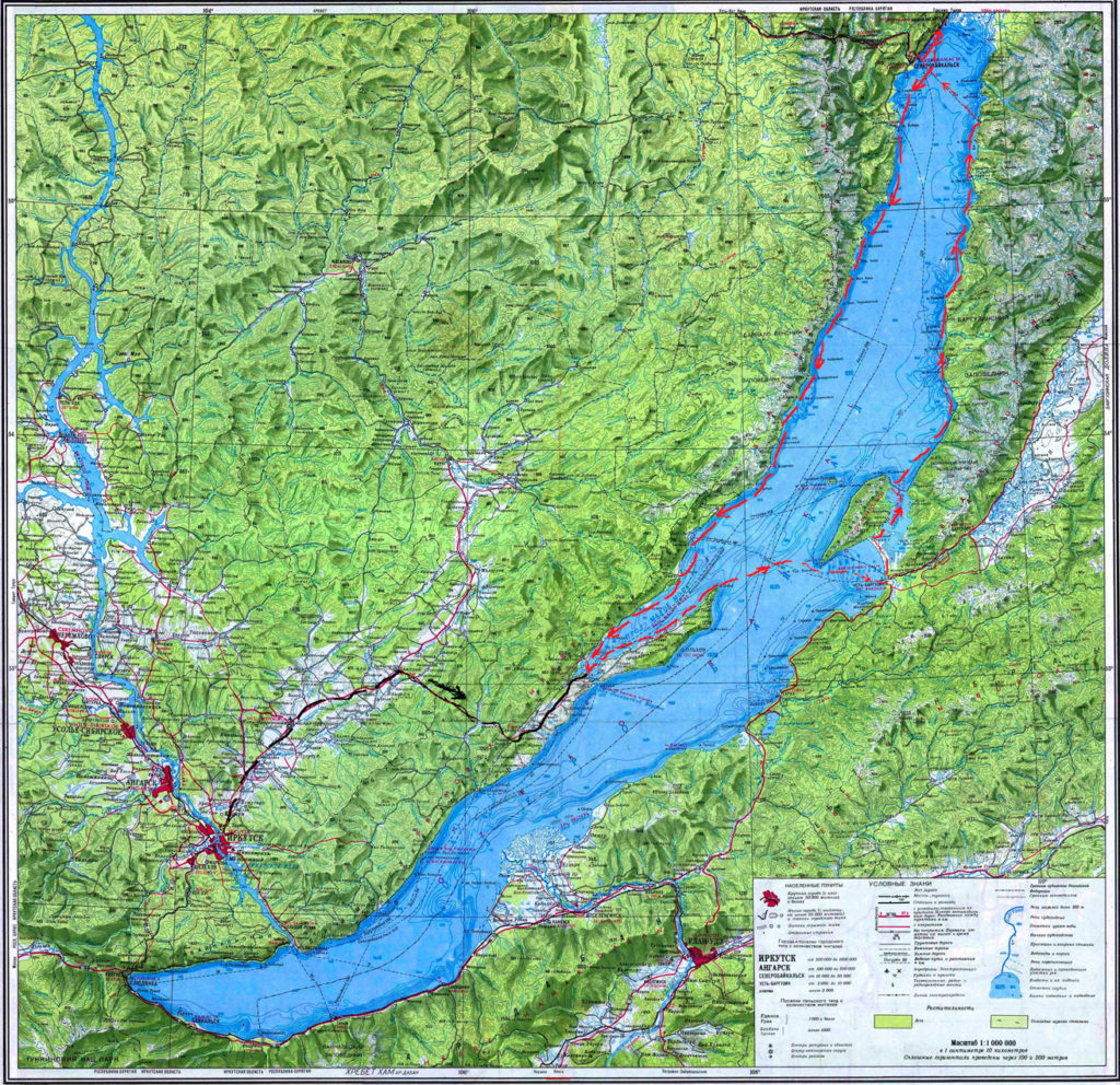 Northern Baikal Tour map